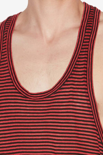 Darius Striped Linen Tank Top