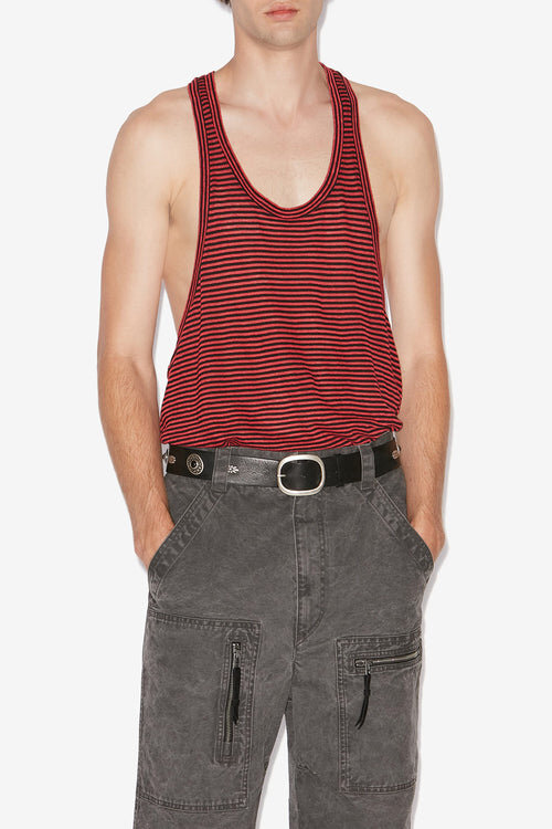 Darius Striped Linen Tank Top Darius Striped Linen Tank Top