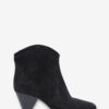 Darizo High-Heeled Suede Calfskin Leather Cowboy Boots