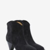 Darizo High-Heeled Suede Calfskin Leather Cowboy Boots