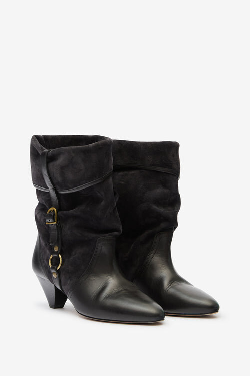 Darner Buckle Suede Leather Boots Darner Buckle Suede Leather Boots