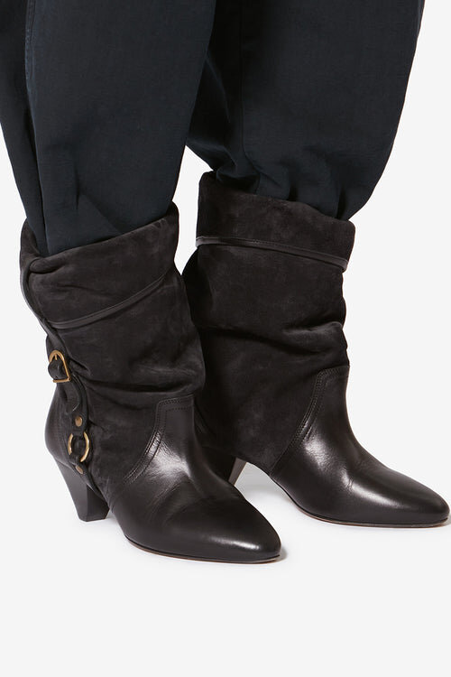 Darner Buckle Suede Leather Boots Darner Buckle Suede Leather Boots