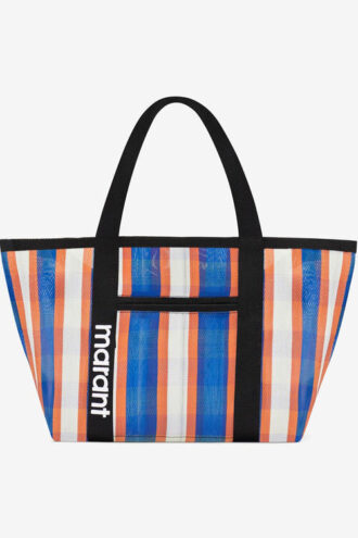 Darwen Shoulder Tote Bag in Striped Nylon