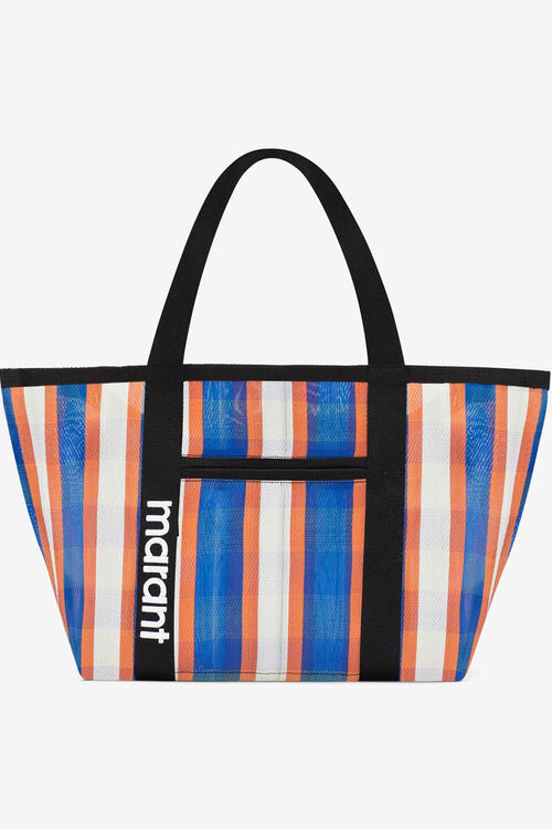 Darwen Shoulder Tote Bag in Striped Nylon Darwen Shoulder Tote Bag in Striped Nylon