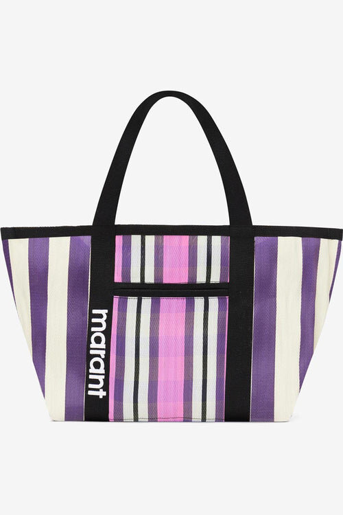 Darwen Striped Shoulder Tote Bag Darwen Striped Shoulder Tote Bag