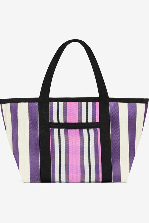 Darwen Striped Shoulder Tote Bag Darwen Striped Shoulder Tote Bag