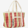 Darwen Striped Shoulder Tote Bag Darwen Striped Shoulder Tote Bag