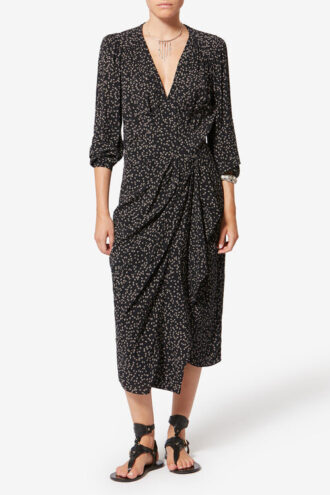 Daylia Flowing Origami Print Dress