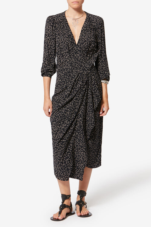 Daylia Flowing Origami Print Dress Daylia Flowing Origami Print Dress