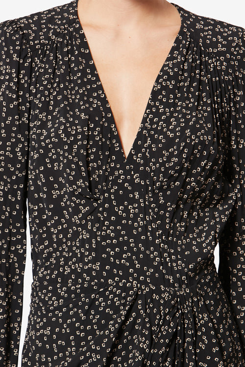 Daylia Flowing Origami Print Dress Daylia Flowing Origami Print Dress