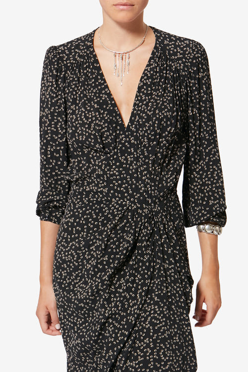 Daylia Flowing Origami Print Dress Daylia Flowing Origami Print Dress