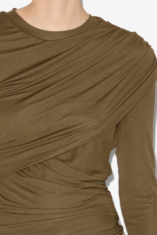 Denise Short Draped Jersey Dress Denise Short Draped Jersey Dress