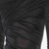 Denise Short Draped Lurex Dress