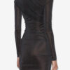 Denise Short Draped Lurex Dress