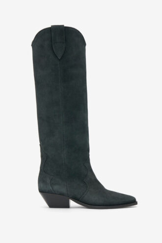 Denvee Cowboy Boots in Suede Calfskin Leather