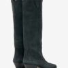 Denvee Cowboy Boots in Suede Calfskin Leather