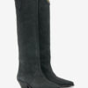 Denvee Cowboy Boots in Suede Calfskin Leather