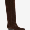 Denvee Suede Calfskin Leather Cowboy Boots