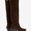 Denvee Suede Calfskin Leather Cowboy Boots