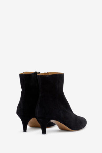 Deone High-Heeled Suede Leather Ankle Boots