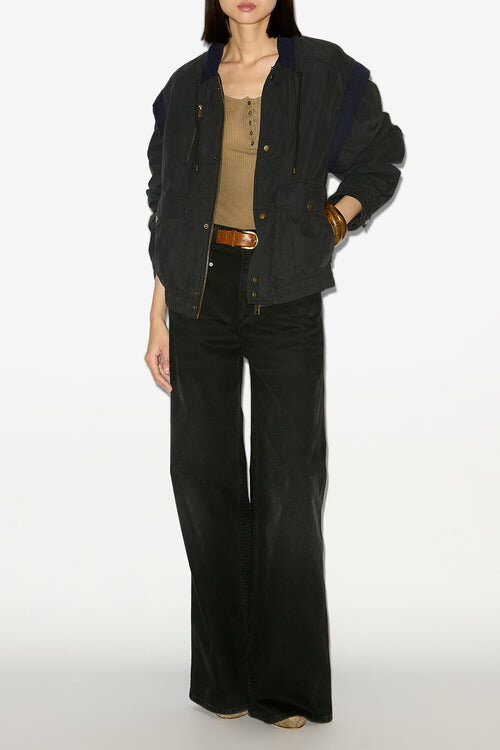 Desha Two-Toned Cotton Jacket Desha Two-Toned Cotton Jacket