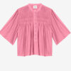 Destiny Smocked Blouse in Plain-Colored Cotton Voile Destiny Smocked Blouse in Plain-Colored Cotton Voile