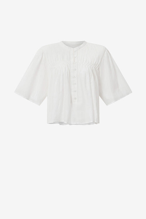 Destiny Smocked Cotton Voile Top Destiny Smocked Cotton Voile Top