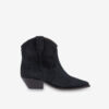 Dewina Suede Calfskin Leather Cowboy Boots