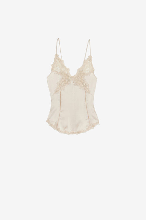Diandra Satin and Lace Top Diandra Satin and Lace Top