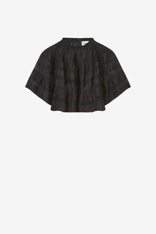 Dilama Openwork Cotton Voile Top Dilama Openwork Cotton Voile Top