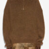 Dinan Zip-Up Collar Knit Sweater