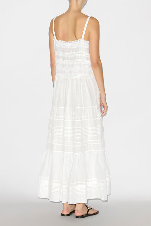 Divine Long Elaborate Cotton Voile Dress Divine Long Elaborate Cotton Voile Dress