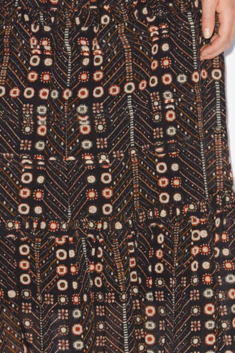 Diya Long Printed Cotton Voile Skirt