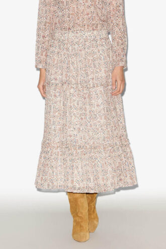 Diya Long Printed Lightweight Cotton Skirt