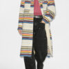 Djila Long Striped Wool Overshirt Coat