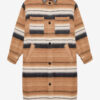 Djila Long Striped Wool Overshirt Coat Djila Long Striped Wool Overshirt Coat