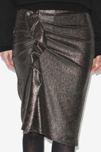 Dolene Draped Metallic Skirt Dolene Draped Metallic Skirt
