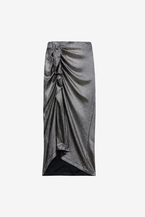 Dolene Draped Metallic Skirt Dolene Draped Metallic Skirt