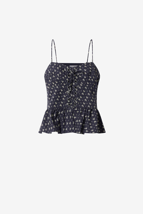 Dolma Strappy Printed Organic Cotton Top Dolma Strappy Printed Organic Cotton Top