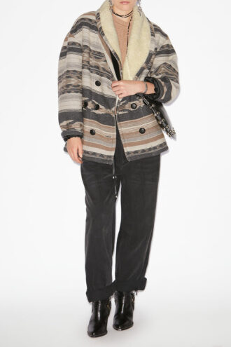 Dorcas Wool Graphic Pattern Coat