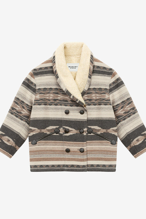 Dorcas Wool Graphic Pattern Coat Dorcas Wool Graphic Pattern Coat