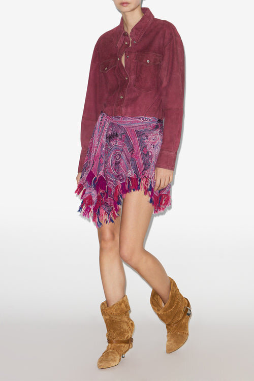 Dova Draped Printed Elasticated Tulle Skirt Dova Draped Printed Elasticated Tulle Skirt