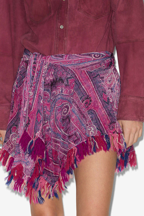 Dova Draped Printed Elasticated Tulle Skirt Dova Draped Printed Elasticated Tulle Skirt