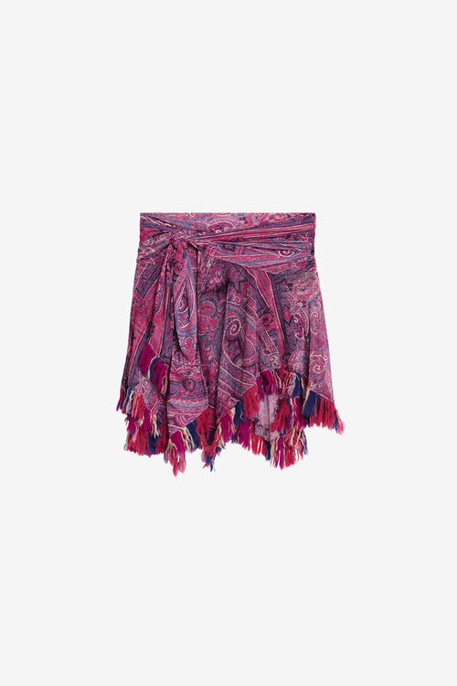 Dova Draped Printed Elasticated Tulle Skirt Dova Draped Printed Elasticated Tulle Skirt