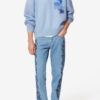 Drany Two-Toned Mohair Sweater with Logo Drany Two-Toned Mohair Sweater with Logo