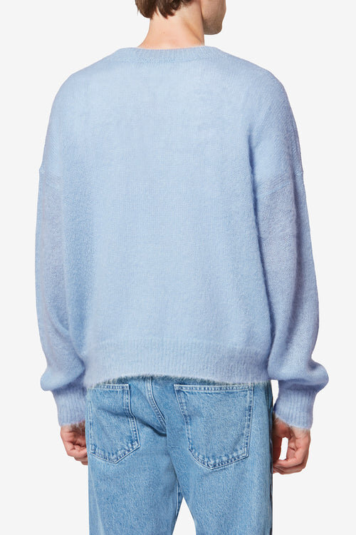 Drany Two-Toned Mohair Sweater with Logo Drany Two-Toned Mohair Sweater with Logo