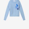 Drany Two-Toned Mohair Sweater with Logo Drany Two-Toned Mohair Sweater with Logo