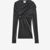 Dressi Draped Lurex Jersey Top Dressi Draped Lurex Jersey Top