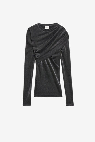Dressi Draped Lurex Jersey Top Dressi Draped Lurex Jersey Top