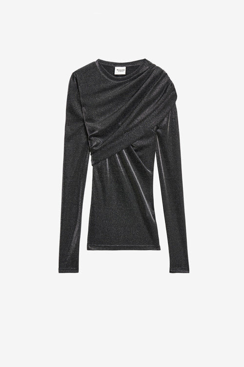 Dressi Draped Lurex Jersey Top Dressi Draped Lurex Jersey Top